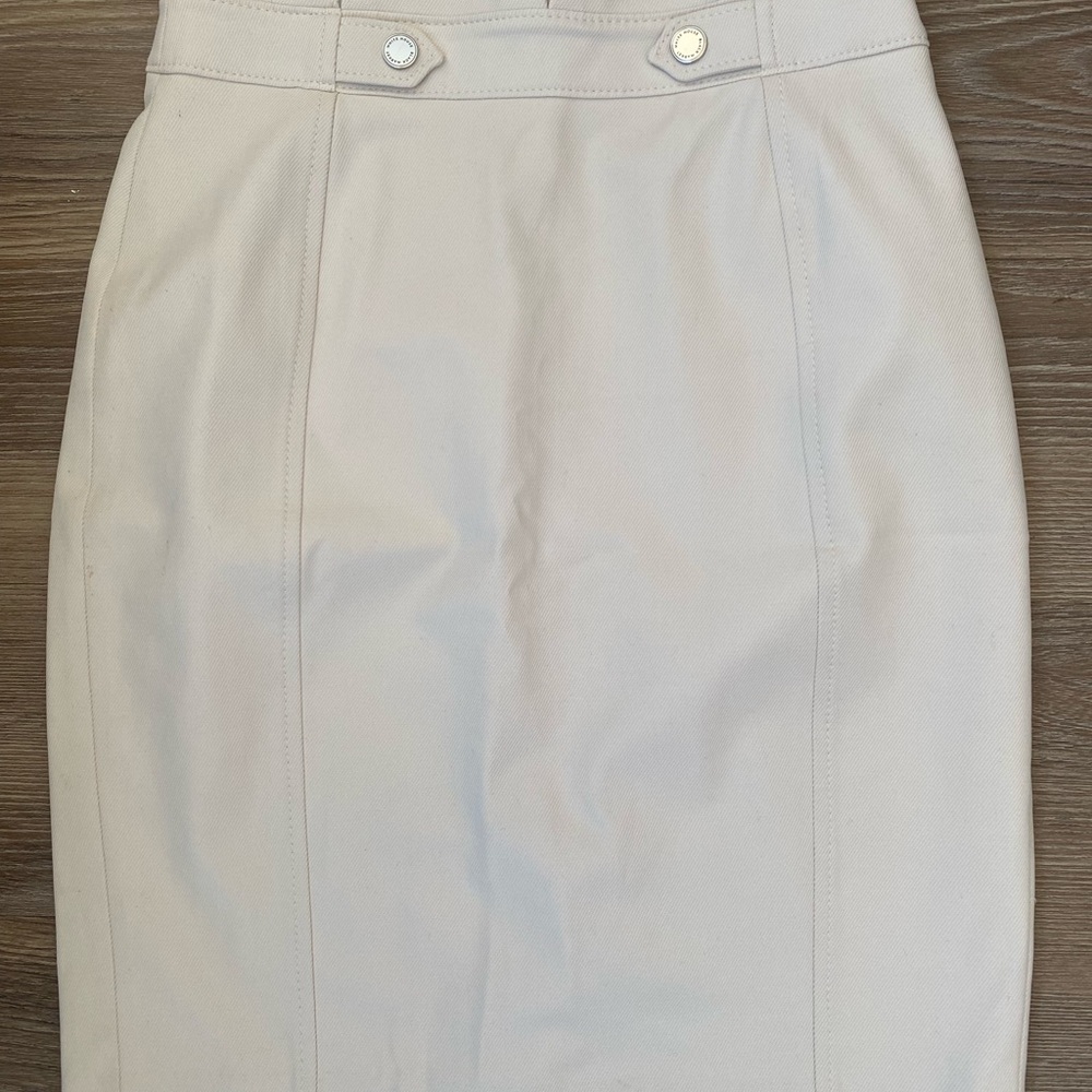 White House Black Market Light Beige Pencil Skirt